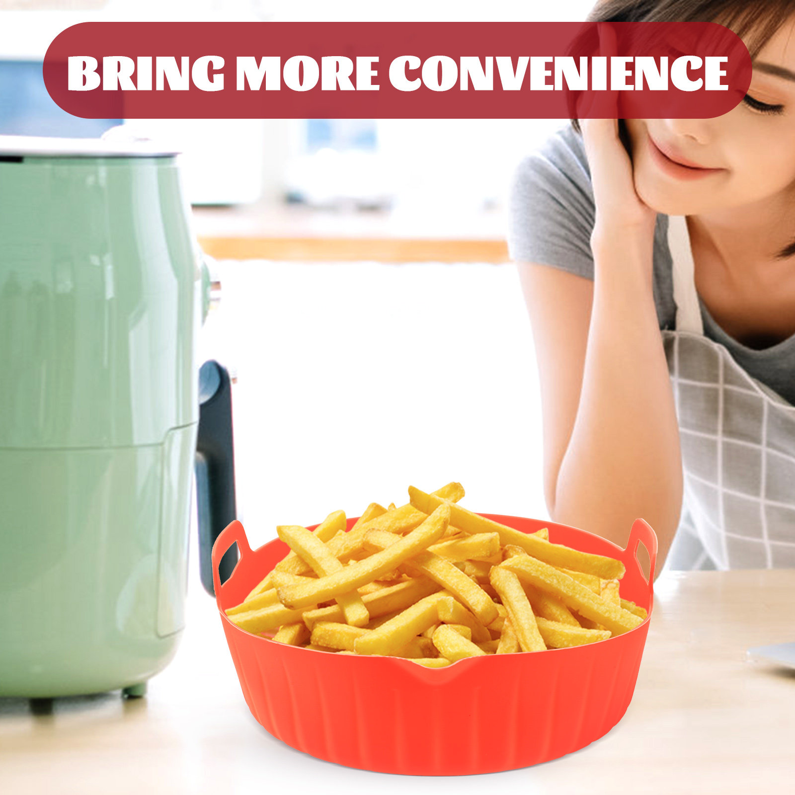 エアフライヤー用シリコン鍋、丸型、焦げ付き防止、耐熱性、オー - Air Fryer Silicone Pot Liner のレビューと価格