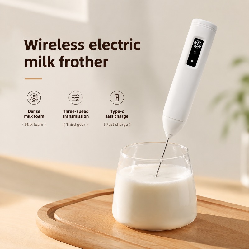 電動ミルク泡立て器 + エッグビーター ワイヤレス Type - Electric Milk Frother Handheld のレビューと価格