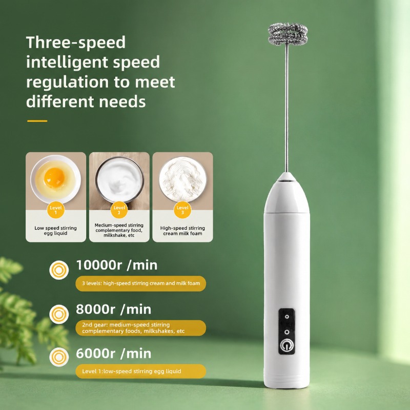 電動ミルク泡立て器 + エッグビーター ワイヤレス Type - Electric Milk Frother Handheld のレビューと価格